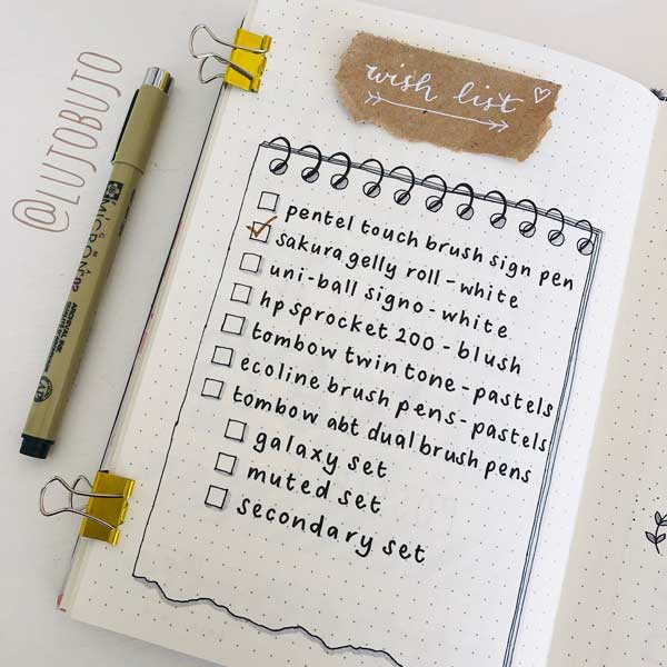 Bullet Journal Lists and Collections - BuJoing