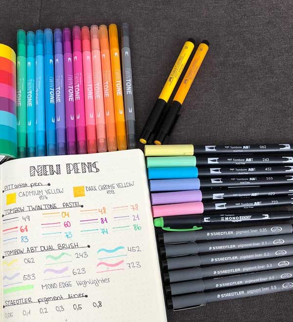 My Favorite Bullet Journal Pens & Markers - BuJoing