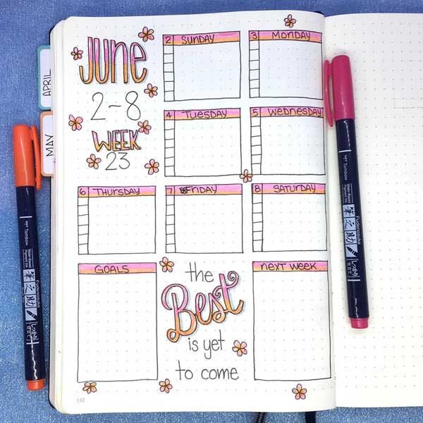 The Bullet Journal Daily Spread Find The Perfect Setup