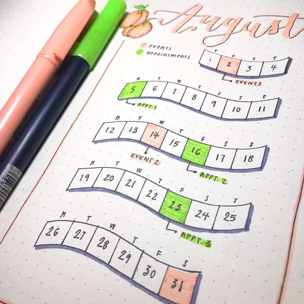 Creating Your BuJo Calendar - BuJoing