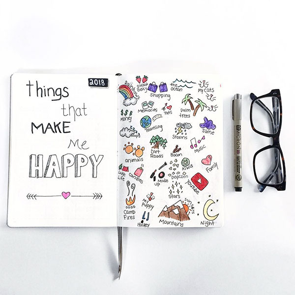 Easy things to draw: 100+ Cool ideas to doodle on your bullet journal