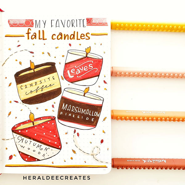 My favorite fall candles spread