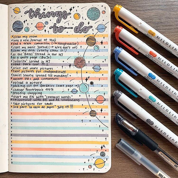 100 days of bullet journaling. An extension of the to-do list