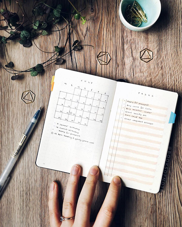 A6 Bullet journal minimalist Set up 