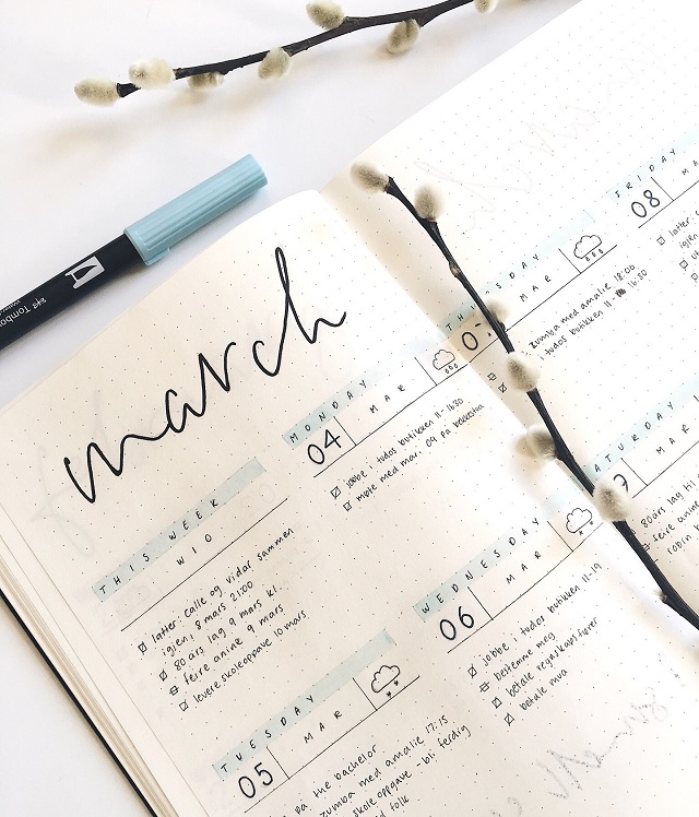 How to get started with minimalist bullet journal spreads