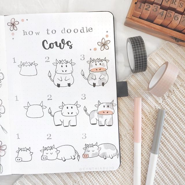 How to doodle cows