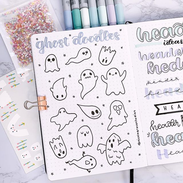 Super Cute Ghost doodle ideas
